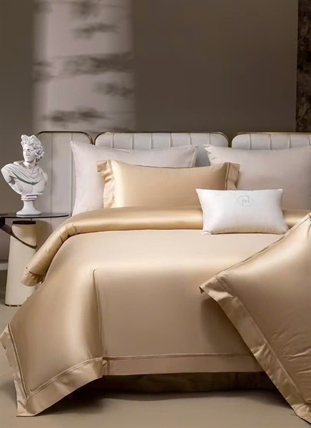 Bộ ga trơn viền thêu ren | Cotton Giza Ai Cập 200S - MH01.01