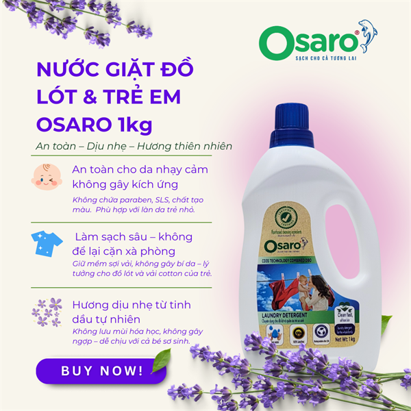 Nước giặt em bé Osaro 1kg