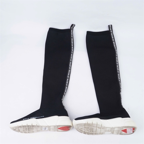 Giày Moschino boot đen sz38 (HN) KG+