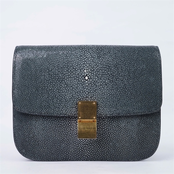 Túi Celine xanh đen da cá đuối sz23 (HN) KG+