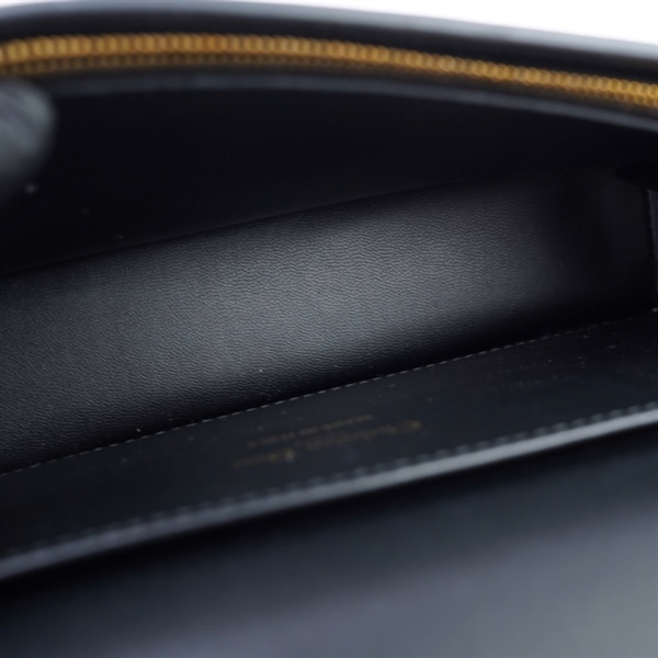 Túi Dior kẹp nách đen in chữ (84-MA-0274) sz22 (BQ) KG+
