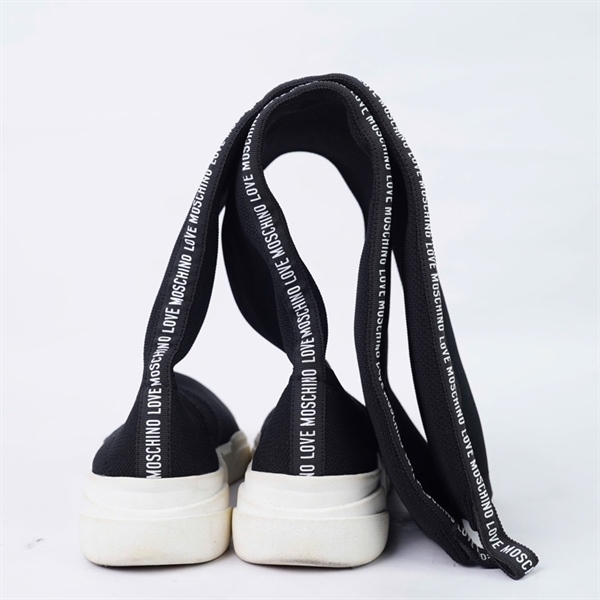 Giày Moschino boot đen sz38 (HN) KG+