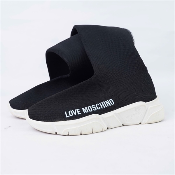 Giày Moschino boot đen sz38 (HN) KG+