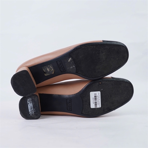 Giày Prada nâu pha đen sz38 cao 4cm (HN) KG+