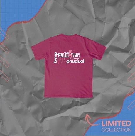 Áo thun -PHÚC “NĂNG LƯỢNG ” -HỒNG size S