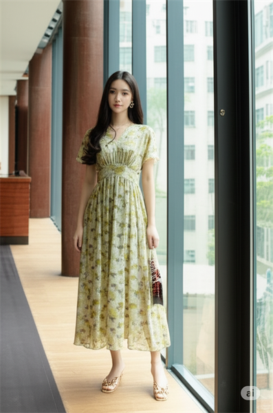 VÁY SUÔNG VOAN HOA M