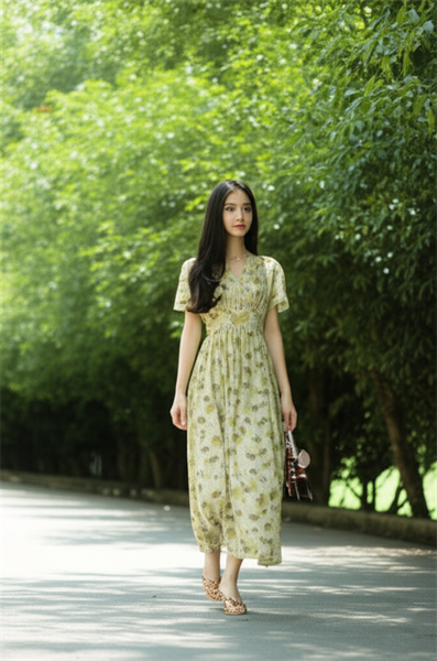 VÁY SUÔNG VOAN HOA XL