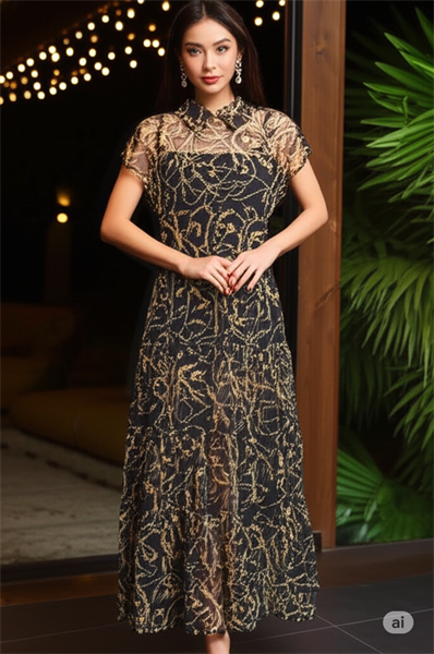 VÁY SUÔNG VOAN HOA XXL