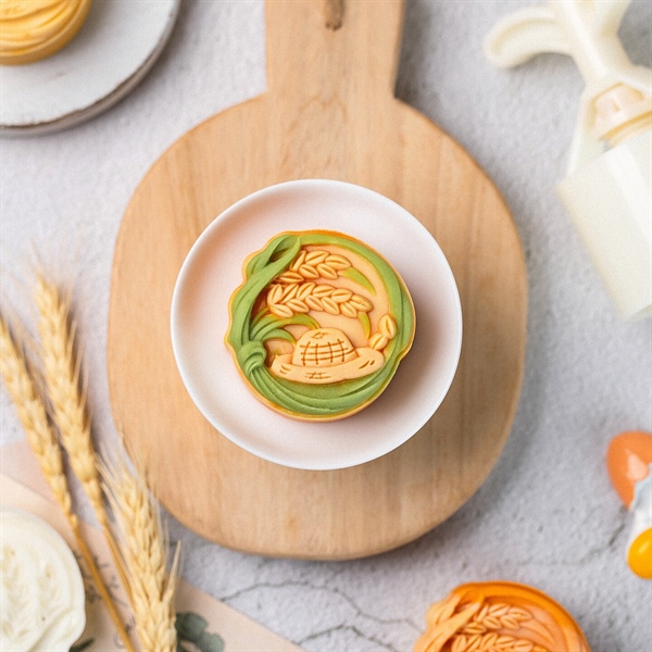 Khuôn trung thu 1 mặt Bông lúa (75g)/ KTT243