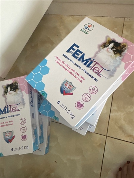 Femitel thuốc sổ giun cho mèo1-2kg