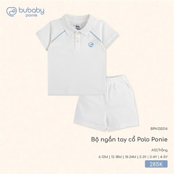 PN1303 - 12M/5Y Bộ ngắn tay cổ Polo Ponie Bubaby