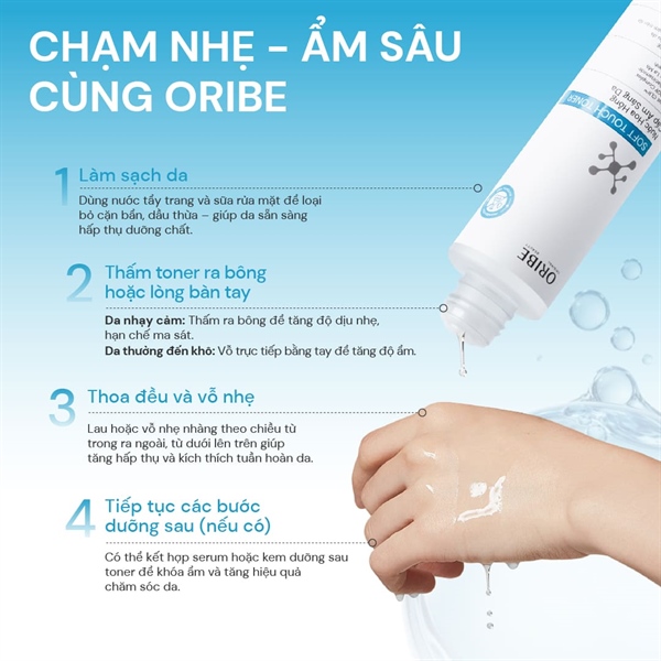 SOFT TOUCH TONER – Nước hoa hồng ORIBE cấp ẩm, làm sáng, là, dịu da và hỗ trợ se khít lỗ chân lông, làm mờ thâm nám (150ml) 2