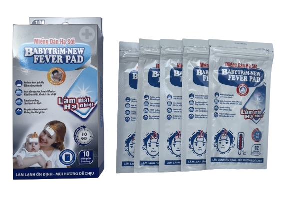 Miếng Dán Hạ Sốt BabyTrim-New Fever Pad (Hộp 5 gói)