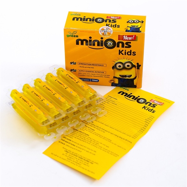 Minions kids (Tăng cường sức đề kháng, bổ sung các chất thiết yếu) (Hộp*4vỉ*5 ống*10ml) - Trường Thọ