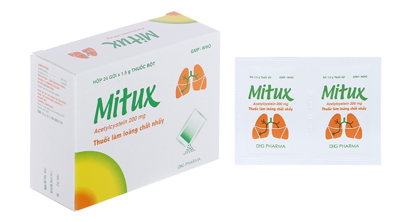 Mitux (Acetylcystein) 200mg (K*144H*24gói) - Hậu Giang 2