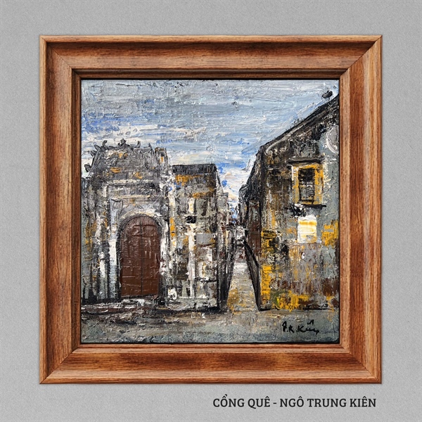 Cổng quê - Ngô Trung Kiên - 40x40 cm
