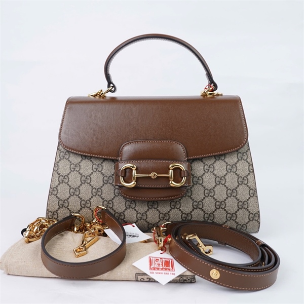 Túi GG 1955 Handle xám 2strap (E039037197) sz29 (HT) +