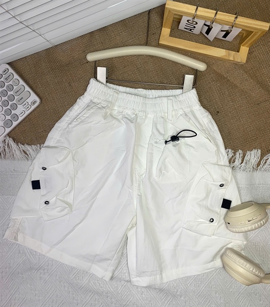 33081-Quần Short Kaki Trắng Túi Hộp