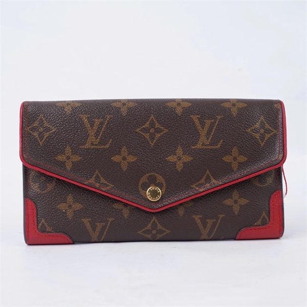 Ví LV hoa nâu viền đỏ (LT) KG+