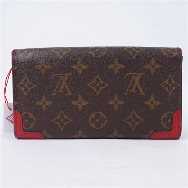 Ví LV hoa nâu viền đỏ (LT) KG+