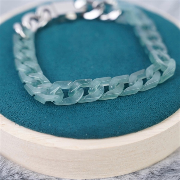 Lắc tay cẩm thạch 18 hạt ly 13.34-8.62x 2.93 (447887)+