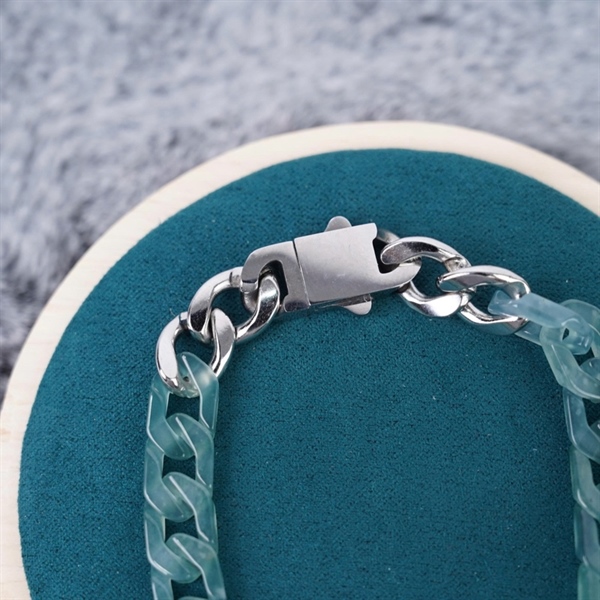 Lắc tay cẩm thạch 18 hạt ly 13.16-8.60x 2.65 (345587)+