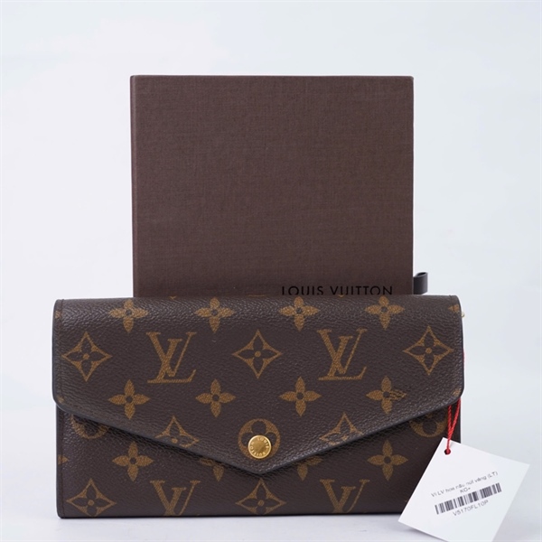 Ví LV hoa nâu nút vàng (LT) KG+