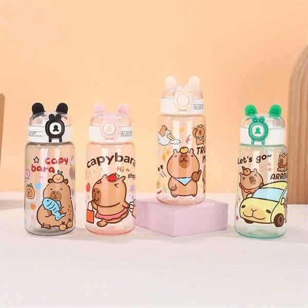 Bình Nhựa Trong Suốt Capybara 500ml ( Thùng 100 )