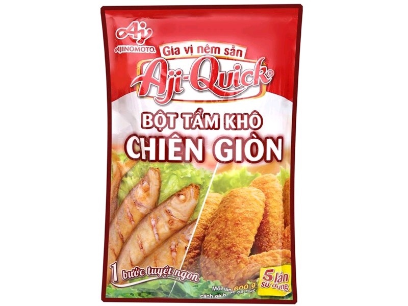 Bột tẩm khô chiên giòn Ajinomoto Aji-Quick gói 210g ( AQ Tẩm Khô 210g)