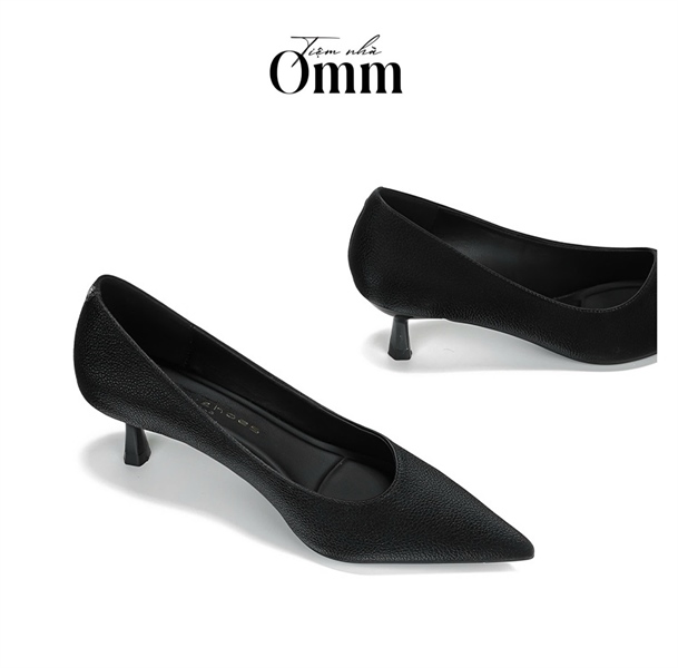 OH309 Giày cao gót da lụa 4cm