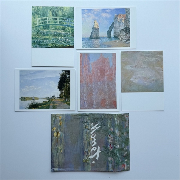 Bộ 5 Bưu Thiếp Nhật Bản - Tranh Claude Monet (kèm túi đựng) | Japan - Claude Monet's Paintings Postcards (5)