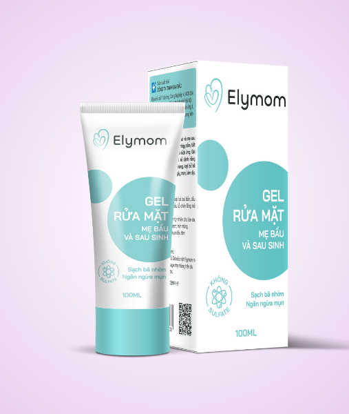 Sữa rửa mặt mẹ bầu và sau sinh Elymom Gel sạch da lành tính 100ml - Đại Bắc