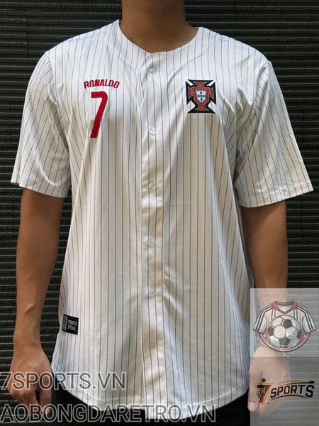 Áo Bóng Đá Tuyển Bồ Đào Nha 2025 - Phiên Bản Bóng Chày Kỷ Niệm Ronaldo