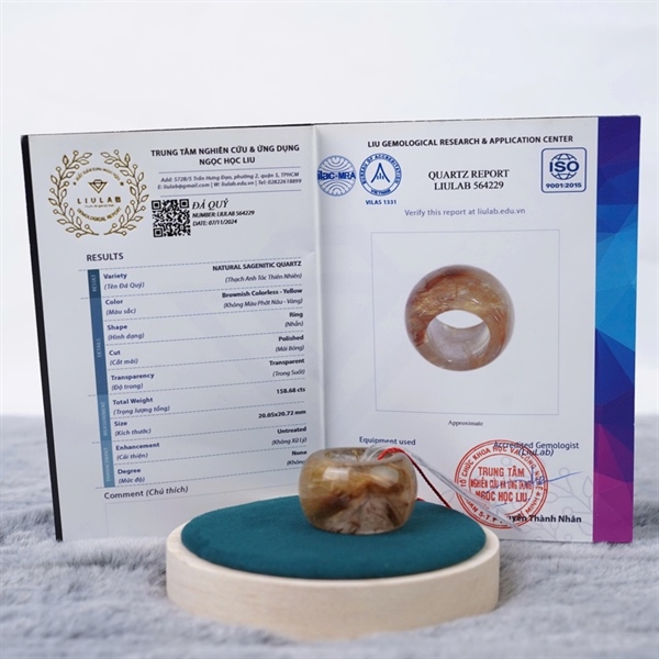 Nhẫn càn long tóc vàng ly 20.05-20.72mm (564229) KG+