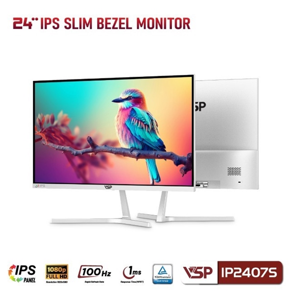 Màn hình 24in VSP IP2407S Trắng