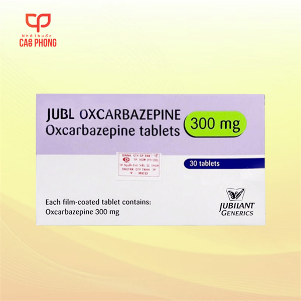 Jubl Oxcarbazepine 300mg (Hộp 3 vỉ x 10 viên)
