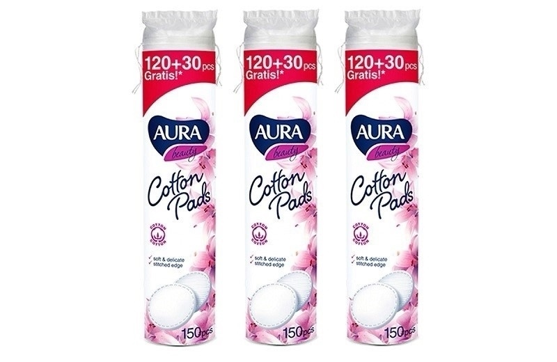 Bông tẩy Trang Aura 150 miếng