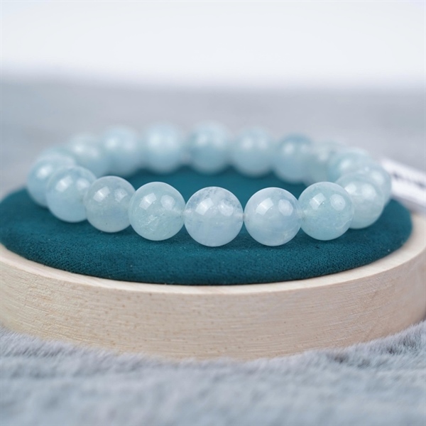 Vòng tay cẩm thạch xám trắng +