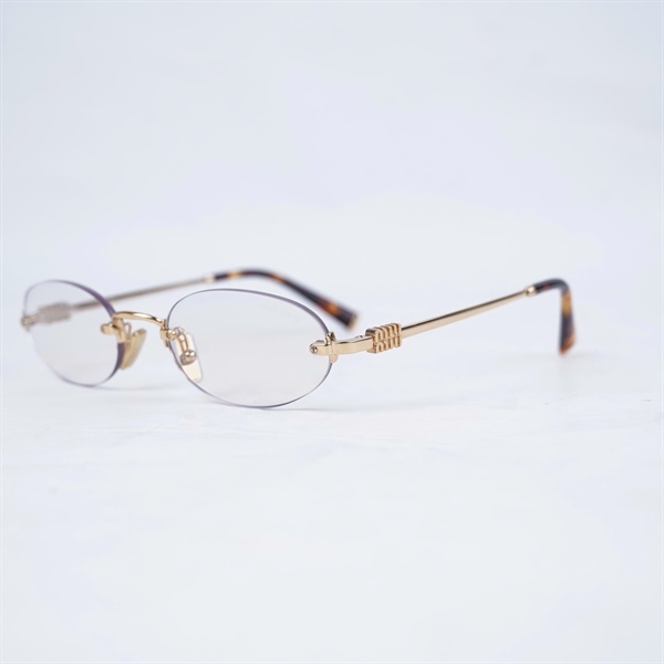 Kính Miu Miu gọng vàng pha loang SMUA54 5AK-08N (51-20-140) KG+