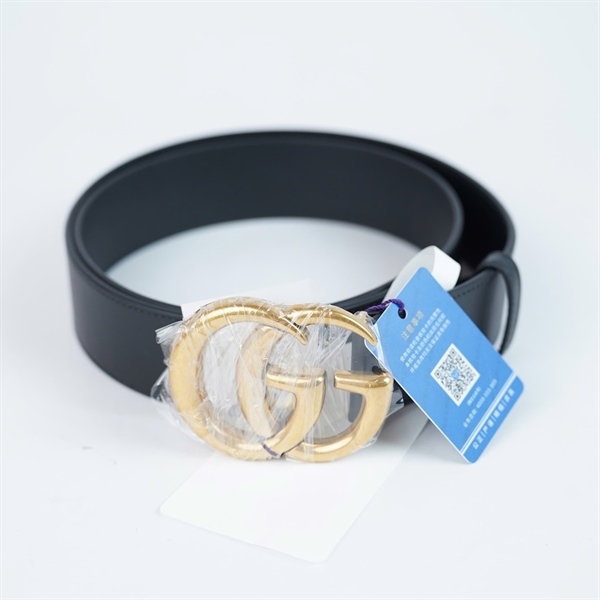 Thắt lưng GG đen kèm tag xanh bản 4x116cm KG+