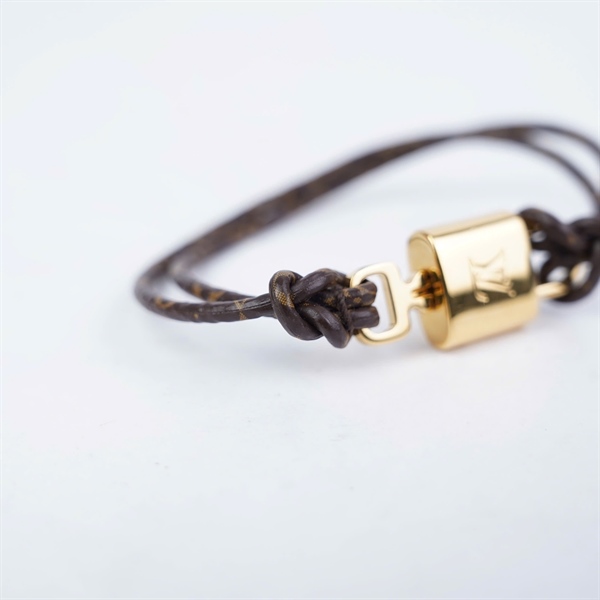 Vòng tay LV hoa nâu ổ khóa vàng (A-T) KG+