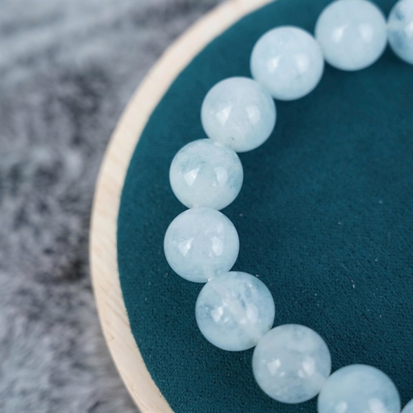 Vòng tay cẩm thạch xám trắng +