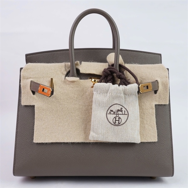 Túi Hermes Birkin xám kèm ổ+ 2 chìa stamp B sz25 (A-T) KG+