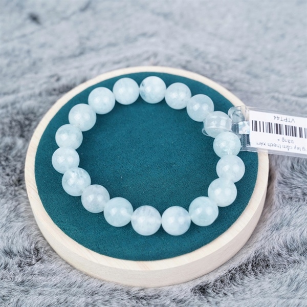 Vòng tay cẩm thạch xám trắng +