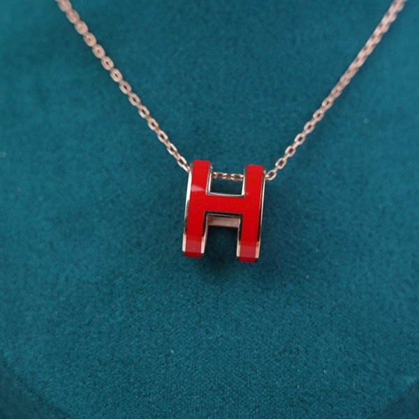 Dây chuyền Hermes đỏ (A-T) KG+