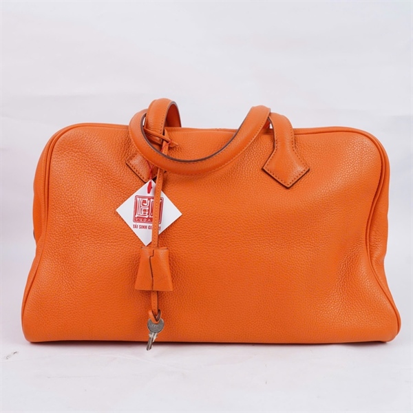 Túi Hermes Handle cam kèm ổ+ 1 chìa stamp L sz36 (A-T) KG+