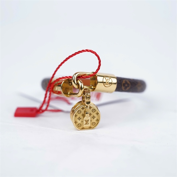 Vòng tay LV hoa nâu khóa vàng Boite (A-T) KG+