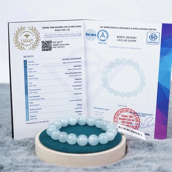 Vòng tay cẩm thạch xám trắng +