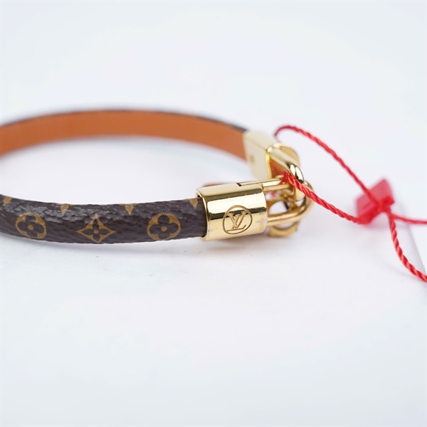 Vòng tay LV hoa nâu khóa vàng Boite (A-T) KG+