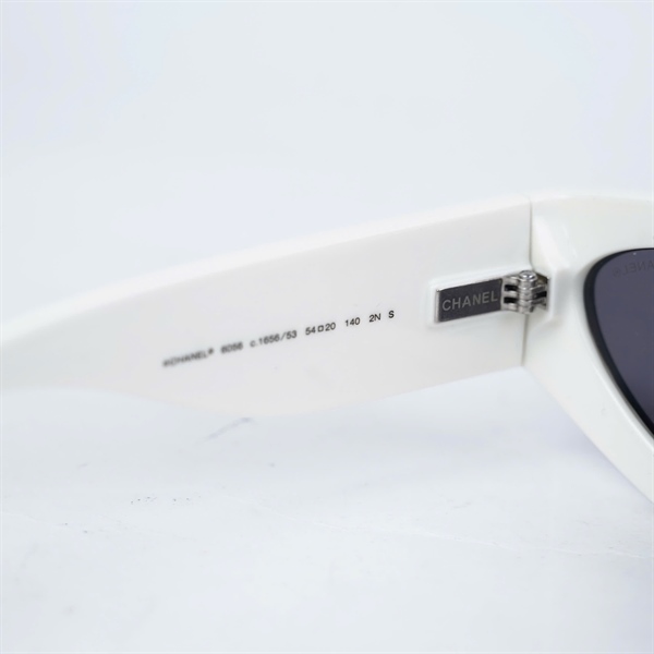 Kính Chanel đen viền trắng C1656/53 (54-20-140) (A-T) KG+